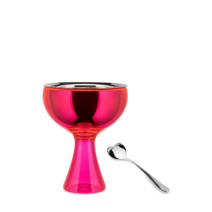 ALESSI BIG LOVE PINK BOWL + SPOON